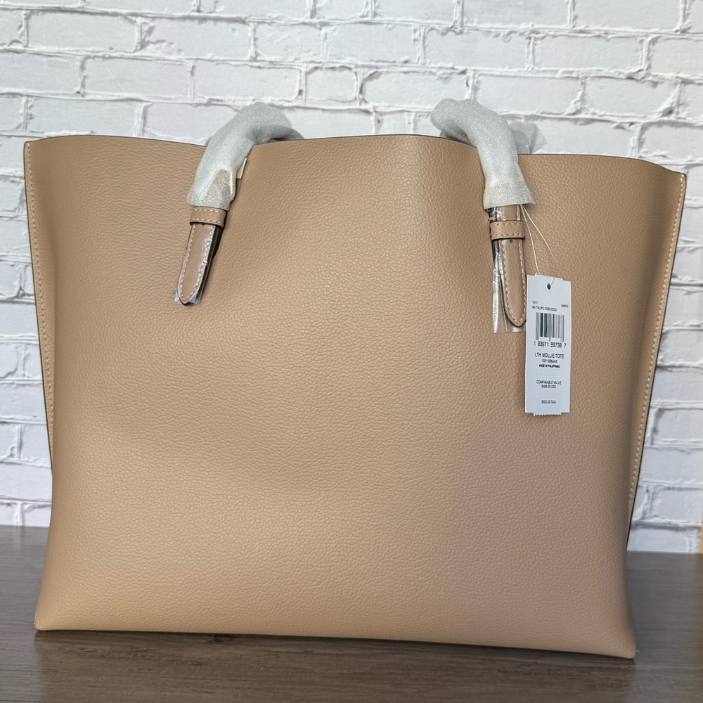 NWT Coach Taupe/Oxblood Mollie Tote shoulder bag price is firm - Picture 2 of 12